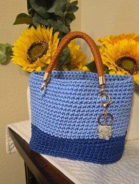 Handcrafted Crochet Handbag With Charm - NWT